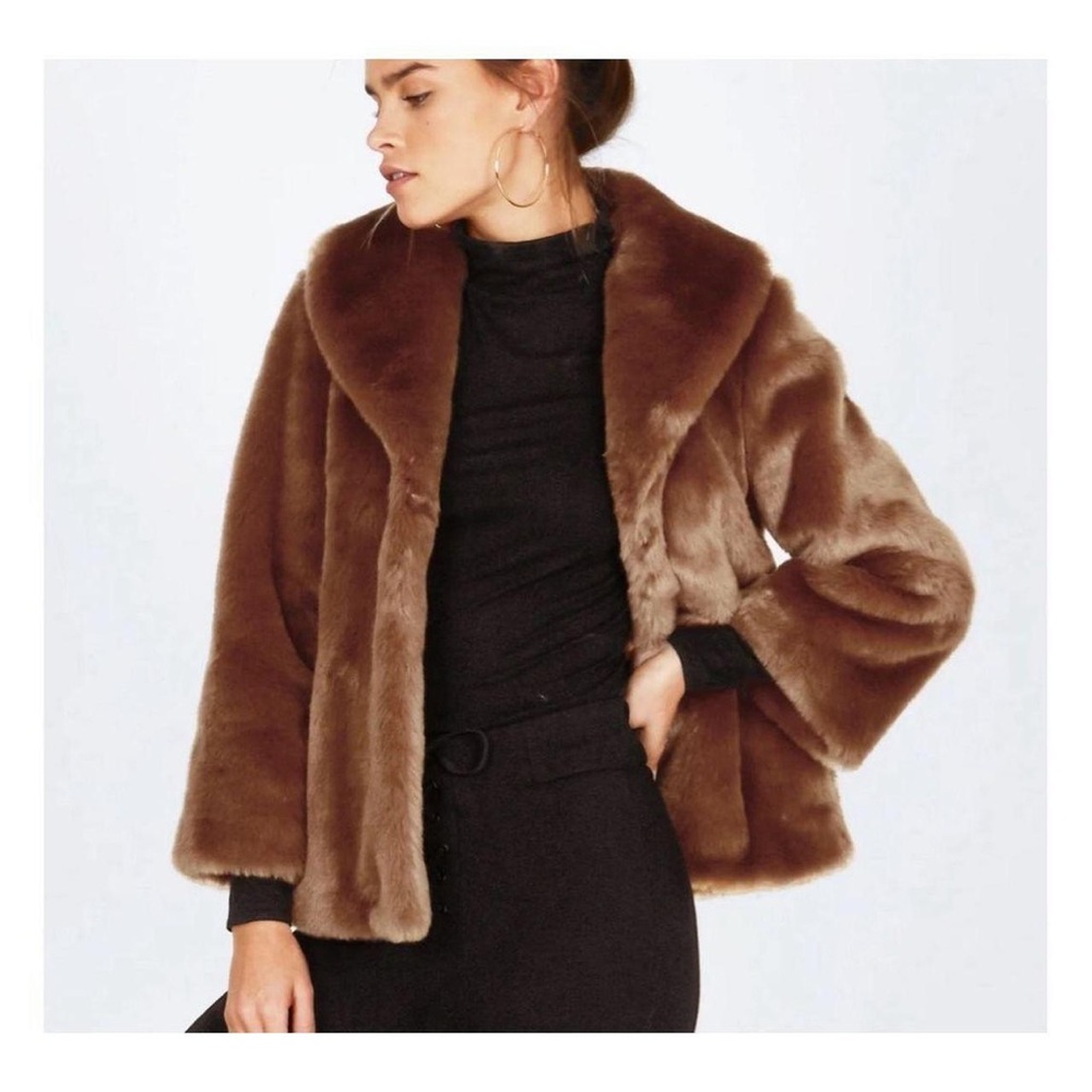 Amuse Society Brown Fur Coat